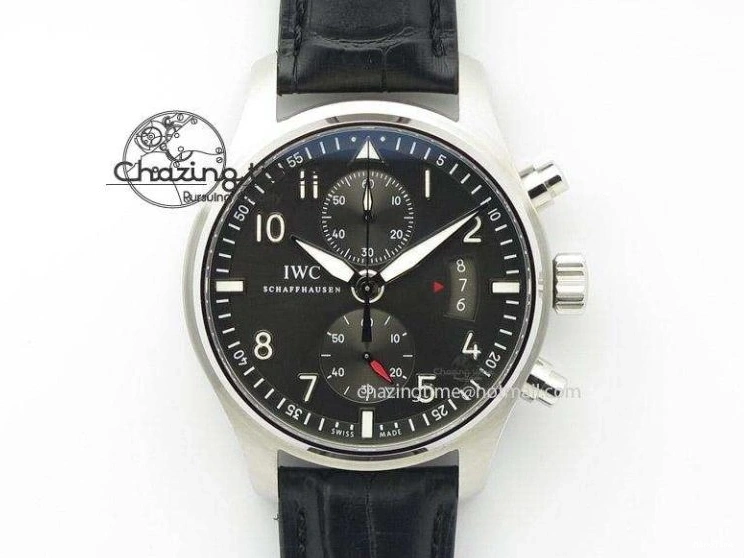 MIROTIME 0109 Pilot Chrono IW377726 ZF 1:1 Best Edition Green Dial on Brown Leather Strap A Trendsetting 7125
